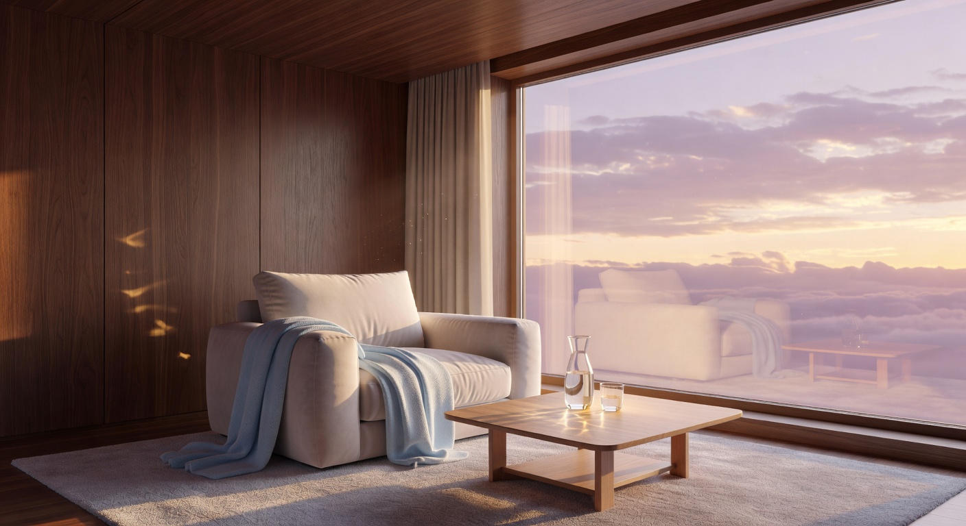 Cozy evening cabin vibe